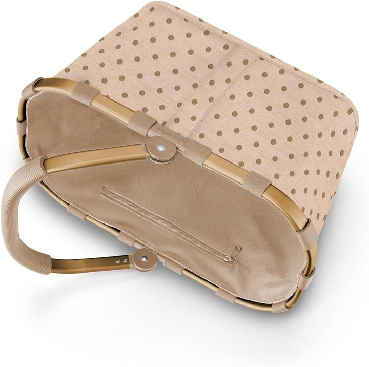 reisenthel carrybag stabiler Einkaufskorb 22 l frame metallic dots coffee Frame Metallic Dots Coffee