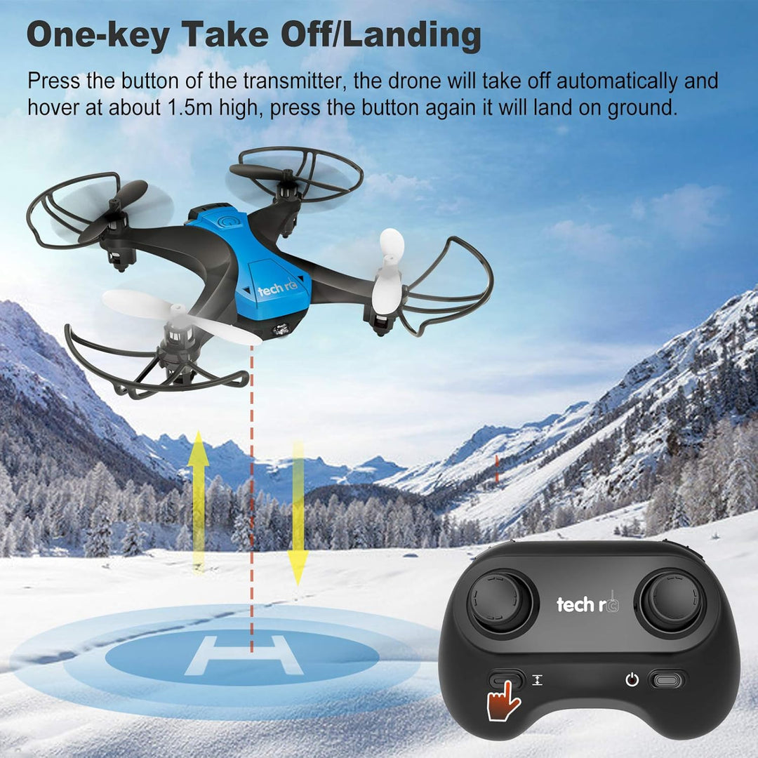 tech rc Drohne für Kinder Anfänger Mini Drohnen ohne Kamera Dual Akku 16 Minuten Flugzeit Indoor RC