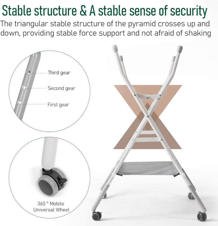 2-in-1 Hundebadewanne & Haustierwaschstation, faltbare Fellpflegebad mit einstellbarer Höhe, Rollen