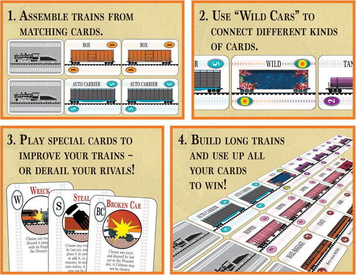 Steve Jackson Games | Express: The Railroad Card Game | Fast-Paced Strategy Game | Exciting Game for