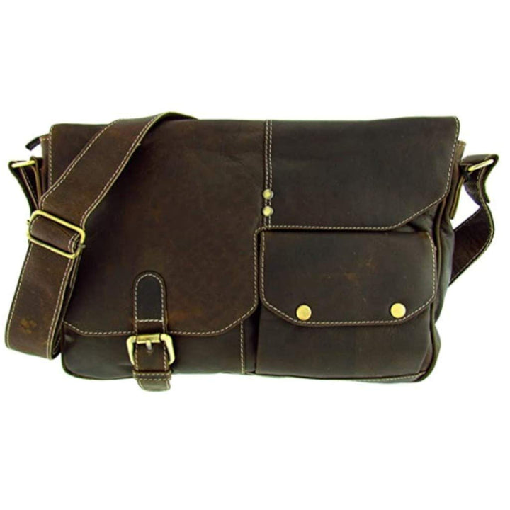 Grosse Wasserbüffel Leder Aktentasche Lehrertasche Vintage Look in 3 Grössen zur Wahl (Tasche Grö. X