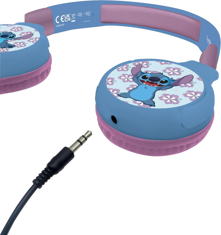 Lexibook - Disney Stitch - 2-in-1 Bluetooth- und kabelgebundene Kopfhörer mit Mikrofon und Steuerung