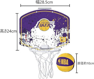 Wilson Unisex-Adult NBA Team Mini Hoop Basketball Einheitsgrösse Los Angeles Lakers, Einheitsgrösse