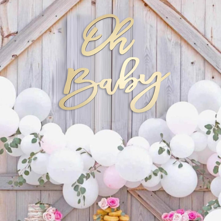 Oh Baby-Schild, Ausschnitt, Geschlecht Offenbaren Hintergrund, Wanddekoration, Foto-Requisiten, Oh B