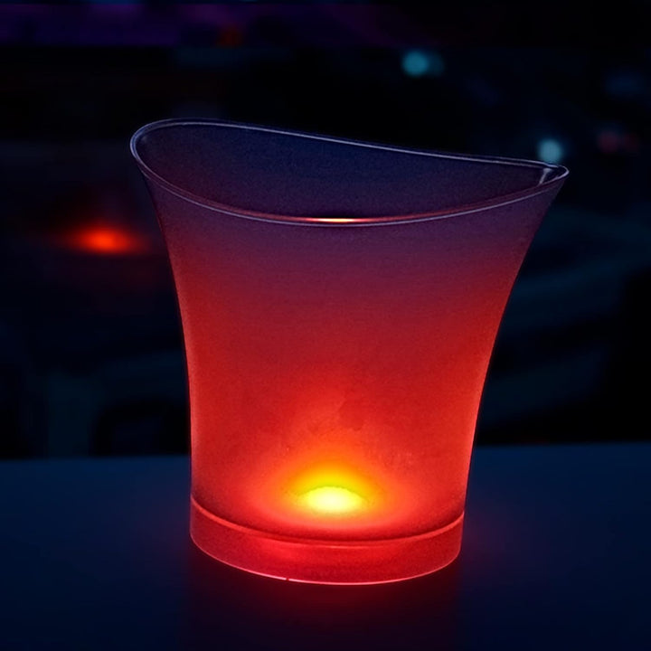 Led Eiskübel,sektkühler Led, 5L Led Eiseimer,Farbe Kann Eingestellt Werden, Bunter Farbverlauf,Bunte