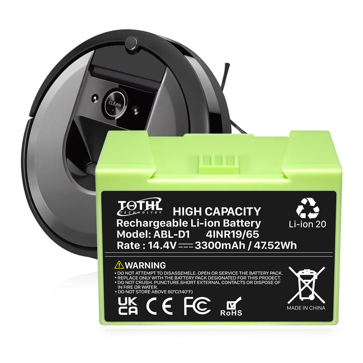 3300mAh ABL-D1 Akku kompatibel mit iRobot Roomba i7 i7+ 7158 7150 7550 e5 e6 und i3 i3+ i4 i4+ i8 i8