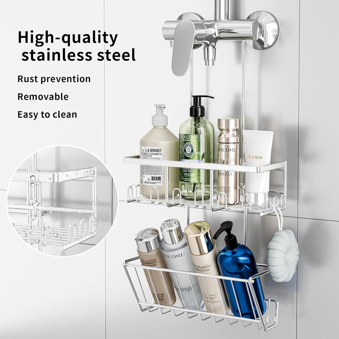 HouseUp Duschablage zum hängen Duschregal Ohne Bohren - Shampoo Halterung für Dusche Duschkorb Badez