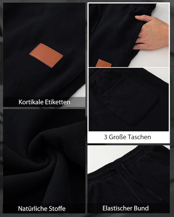 HMIYA Jogginghose Herren Baumwolle Trainingshose Sporthose Freizeithose Lang Hosen Klassische Sweath