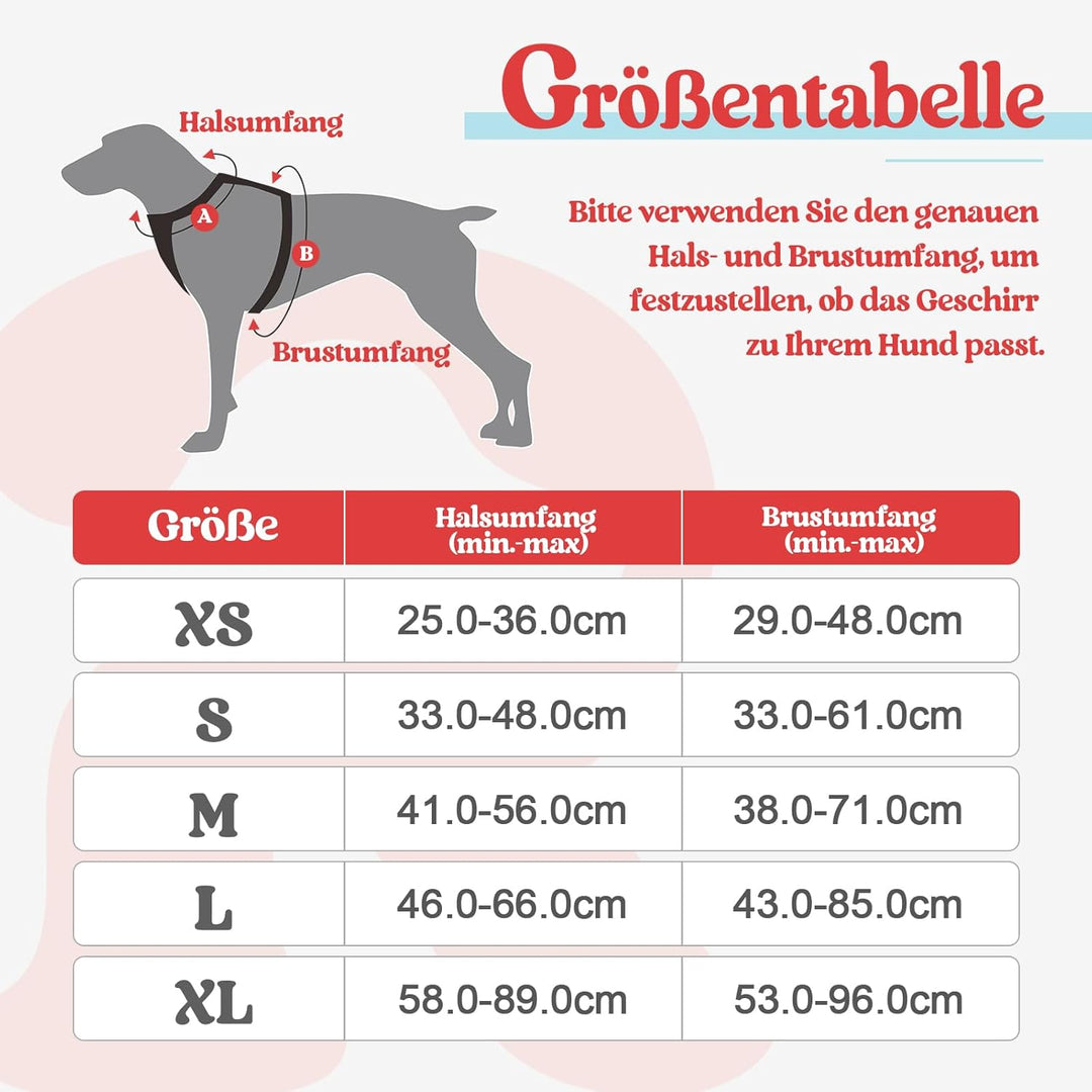 rabbitgoo Hundegeschirr Mittelgrosse Hunde, Anti Zug Geschirr mit Kontrolle, No Pull Verstellbar Hun
