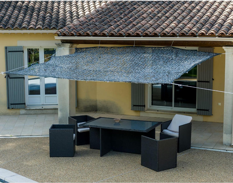 WerkaPro 10794 Sonnensegel aus Polyester, rechteckig, 3 x 4 m, grau, für Balkon, Terrasse und Garten