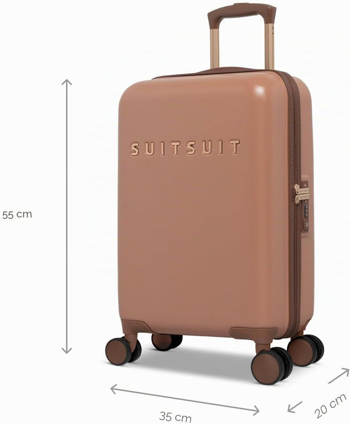 SUITSUIT Handgepäck Koffer mit 4 Rollen 55 x 35 x 20 cm - Hartschalen Kabinentrolley mit TSA-Schloss