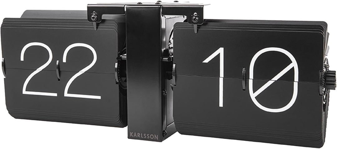 Karlsson Moderne Wanduhr Flip No Case Schwarz, Schwarz