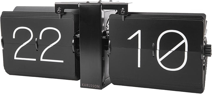 Karlsson Moderne Wanduhr Flip No Case Schwarz, Schwarz