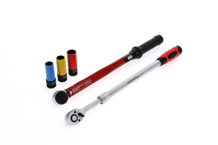 GEDORE red Radwechsel-Satz, Set 3-teilig, gefüllt, Werkzeug für KFZ-Handwerker, Reifenwechsel, R6900