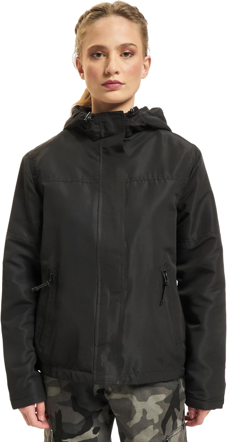 Brandit Windbreaker Fleecefutter mit Zipper Damen 3XL Schwarz, 3XL Schwarz