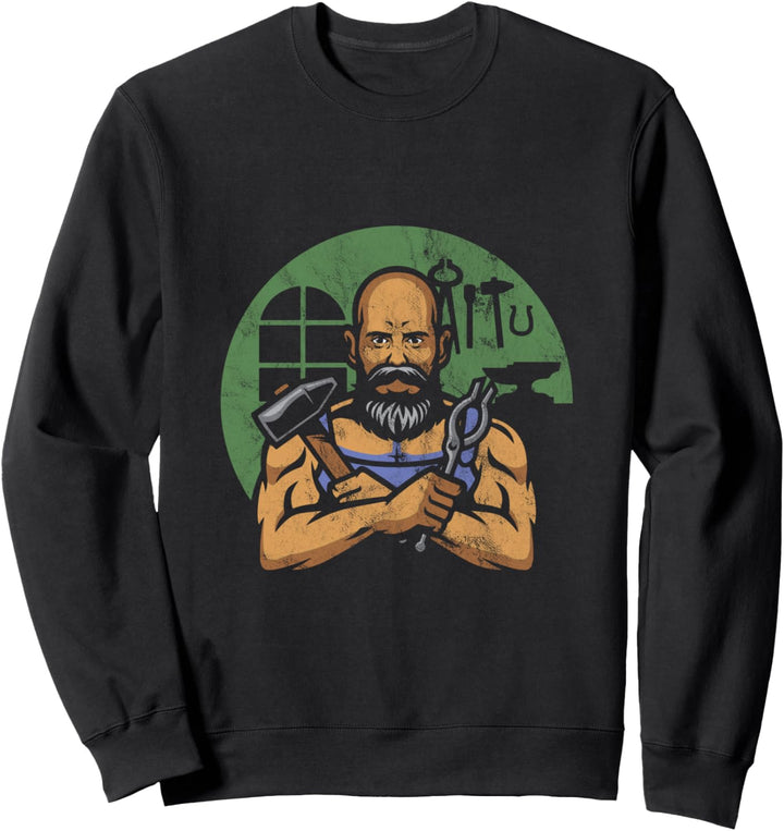 Schmiede Handwerk Eisen Metall Schmieden Amboss Beruf Sweatshirt