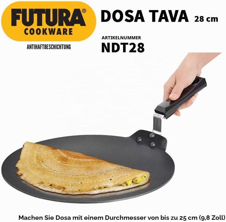 HAWKINS Futura Dosa Tava Grillplatte, antihaftbeschichtet, 27,9 cm, Schwarz 11-inch, 11-inch