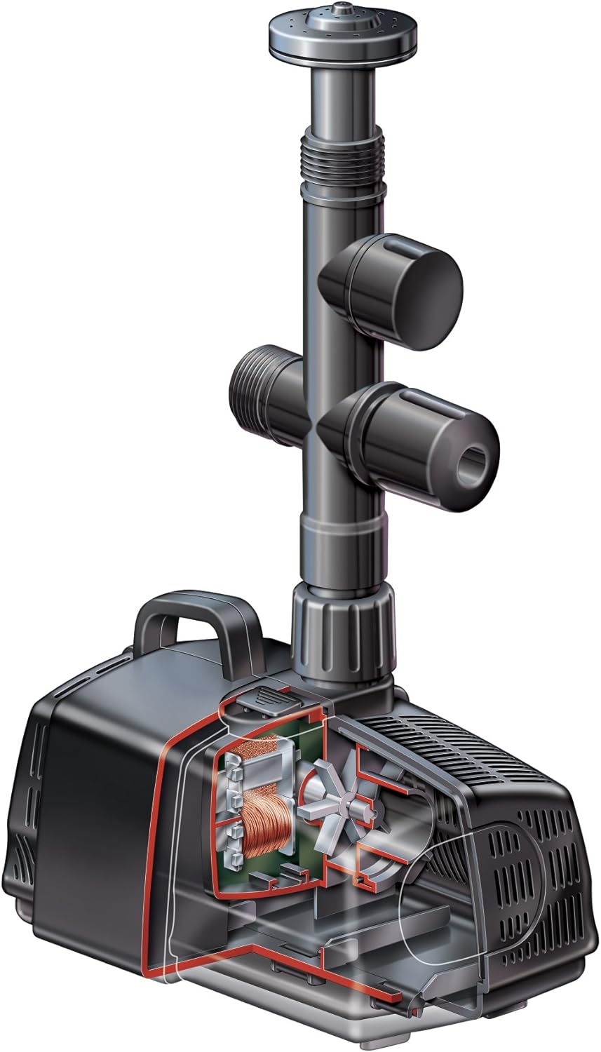Hozelock Fontänen- &amp; Wasserfallpumpen Cascade Fontäne und Wasserfall, Schwarz, 1500 Liter pro