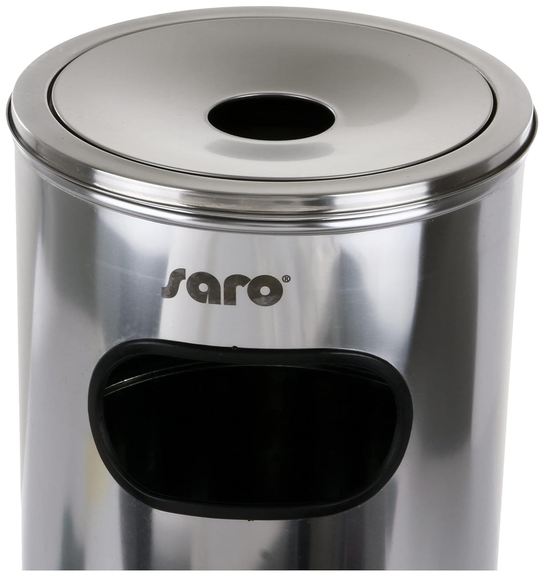 Saro REMCO Abfalleimer/Standascher, Edelstahl, Silber, 30 x 30 x 62 cm