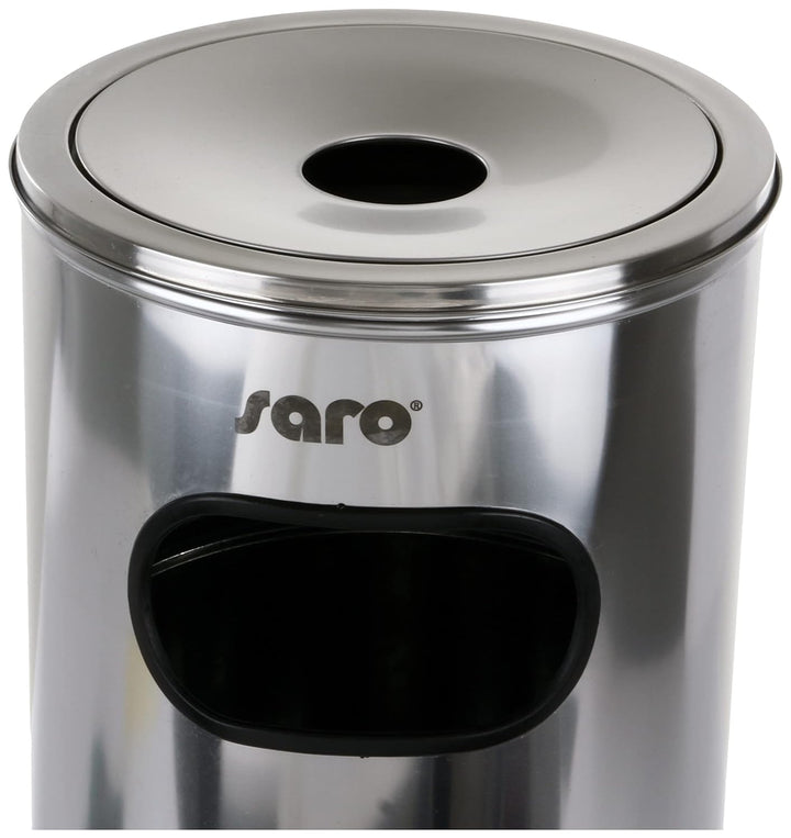 Saro REMCO Abfalleimer/Standascher, Edelstahl, Silber, 30 x 30 x 62 cm