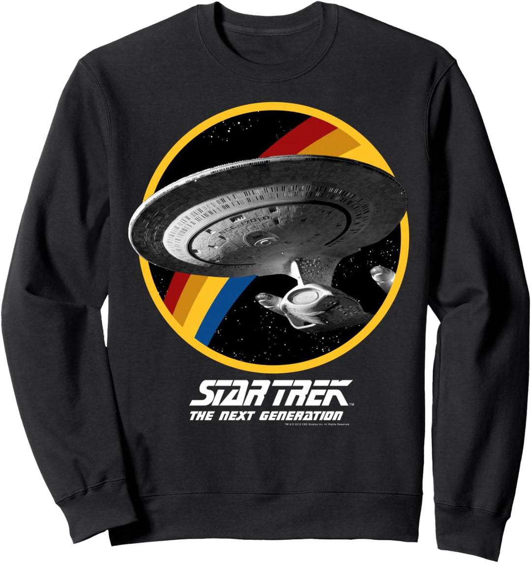 Star Trek The Next Generation Enterprise Rainbow Poster Sweatshirt