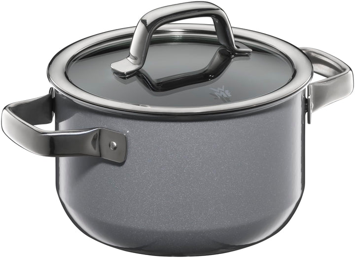WMF Fusiontec Mineral Kochtopf klein 16 cm, Glasdeckel, Fleischtopf Induktion 1,3l, High-Tech Kerami