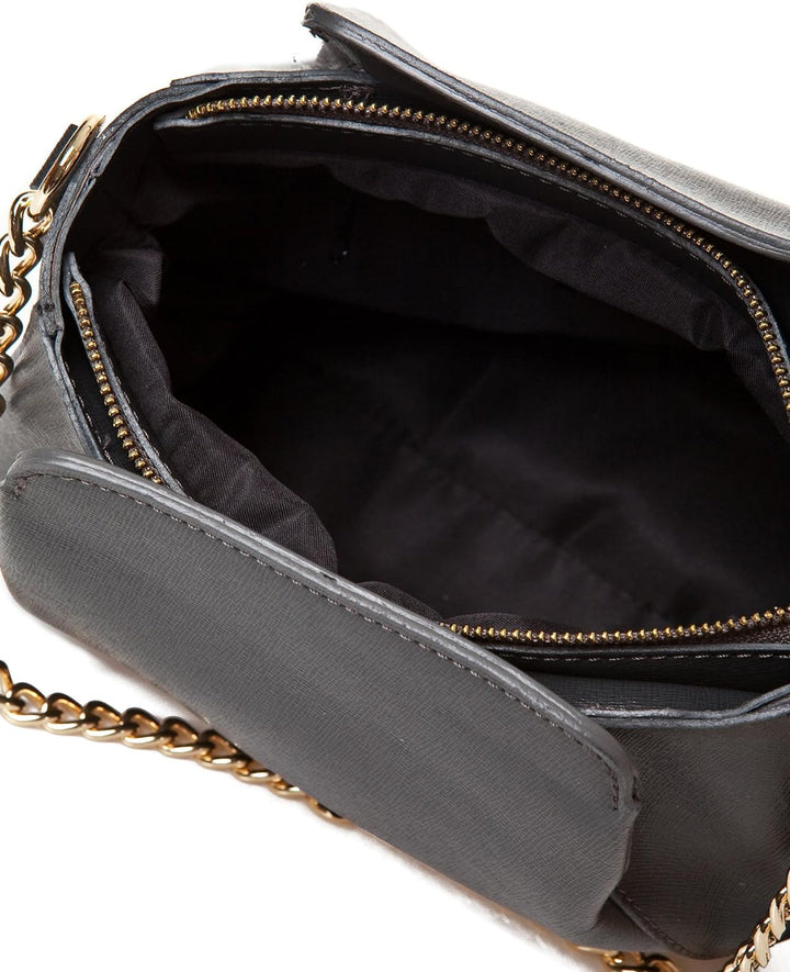 Lederhandtasche Turin aus echtem Leder, Damentasche Anthrazit Grau, Italienische Frauentasche, Handt