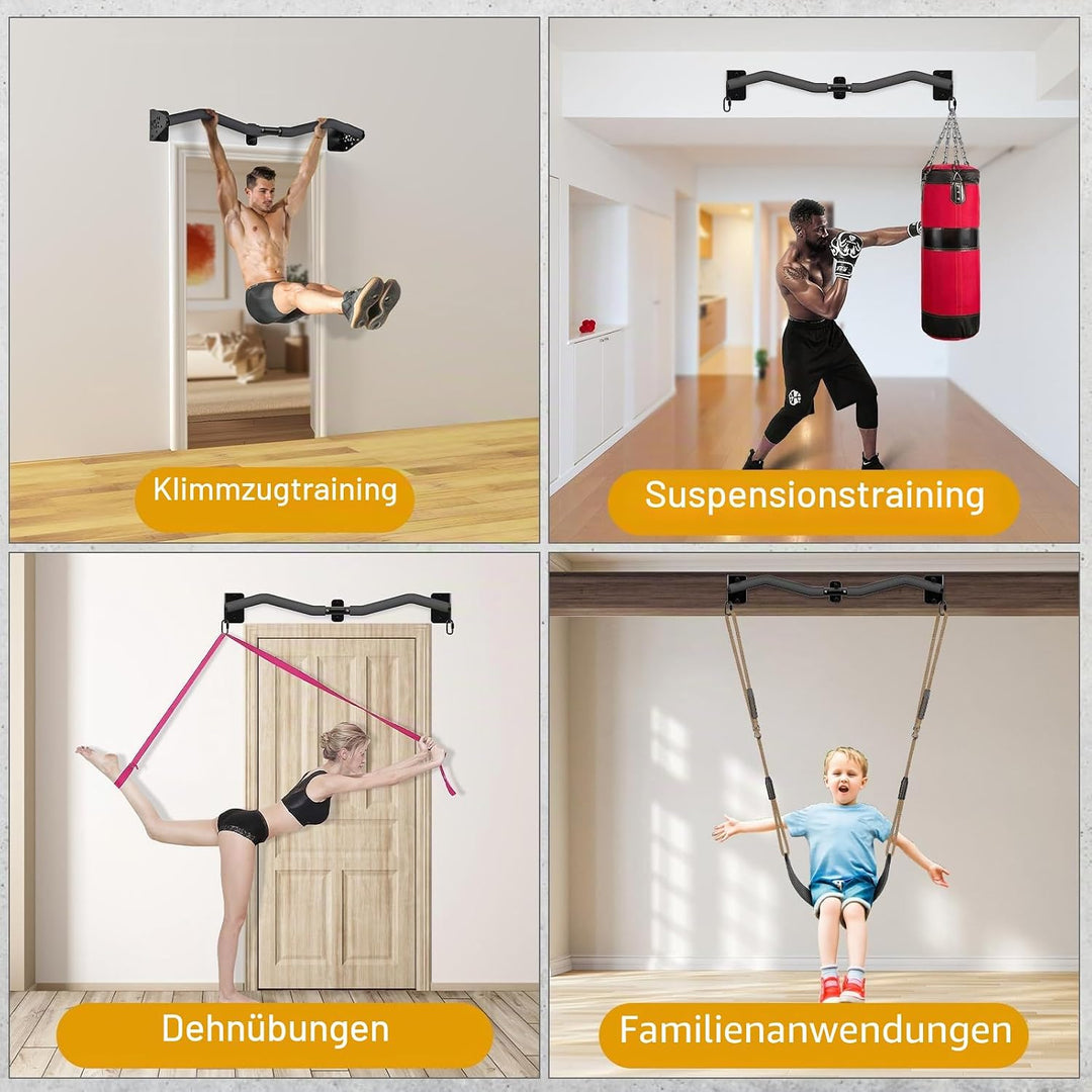 Kipika schwere Wand-Klimmzugstange, Türrahmen-Klimmzugstange für Heim-Fitnessstudio Krafttraining fü