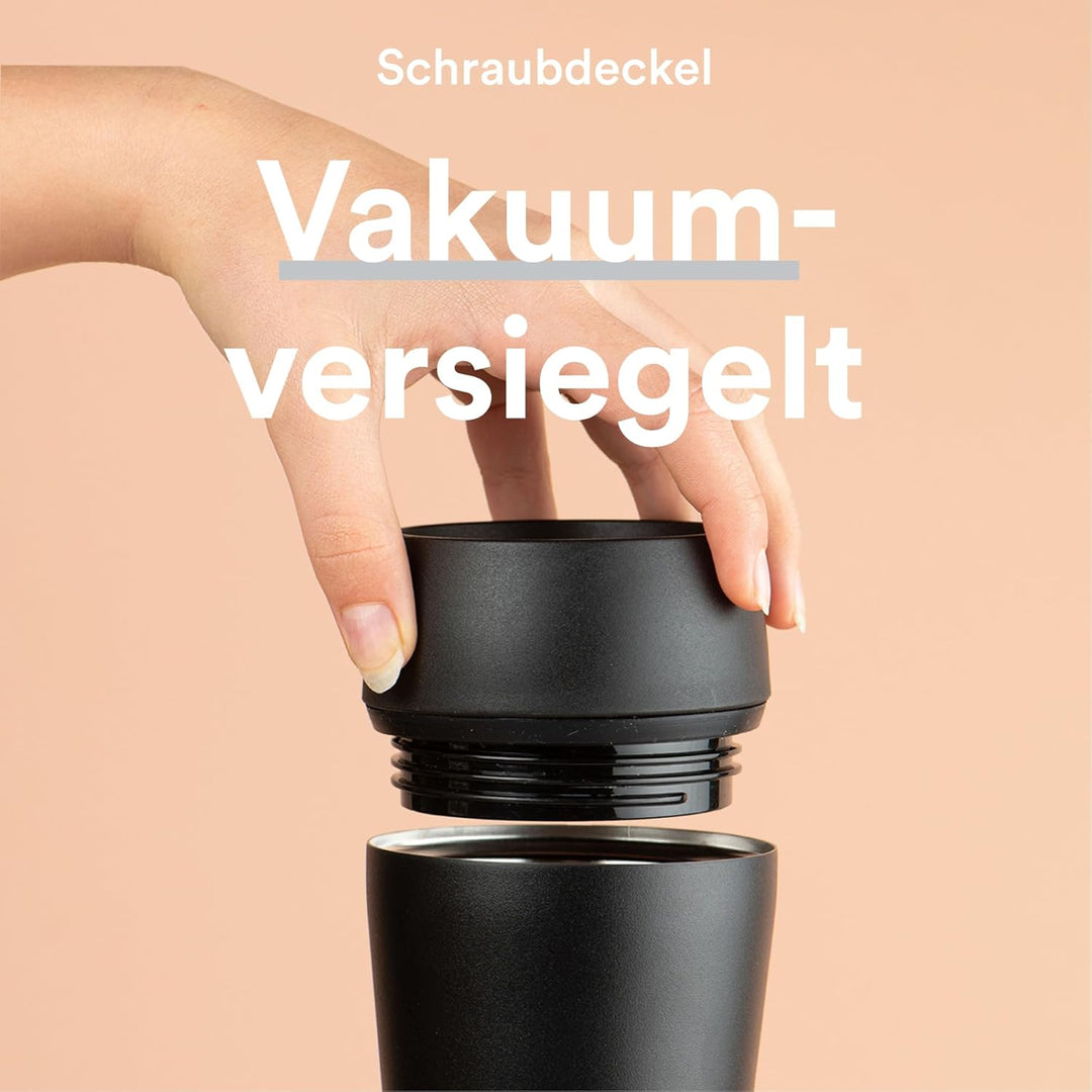 Moon 360° Thermobecher, Kaffeebecher to go, Thermo, Travel Mug 450 ml, Becher Coffee-to-go, Isolierb