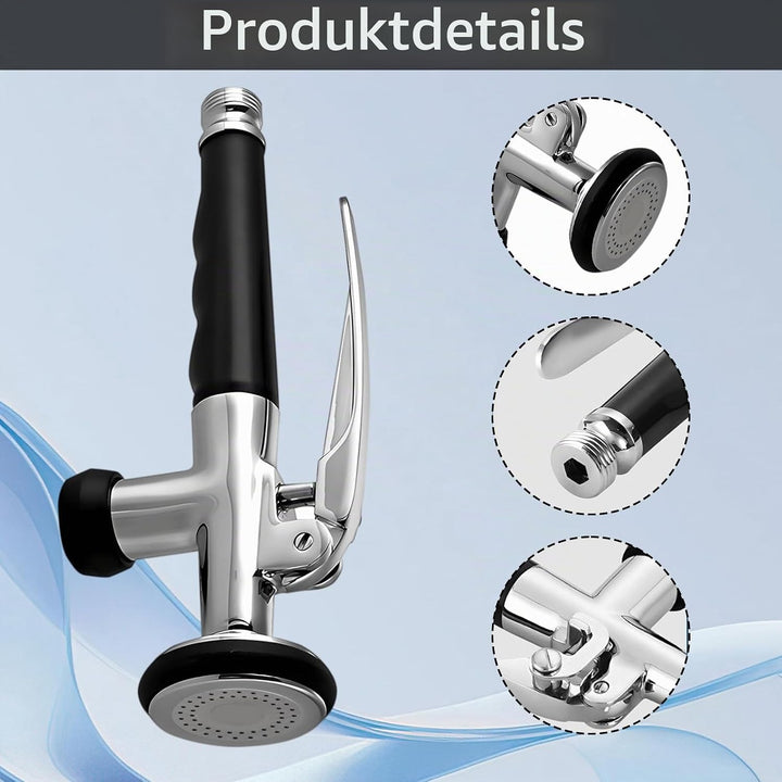 Profi Gastro Handbrause, wasserhahn küche aufsatz 1/2" Standard-AG Spülbrause aus Messing Gastronomi