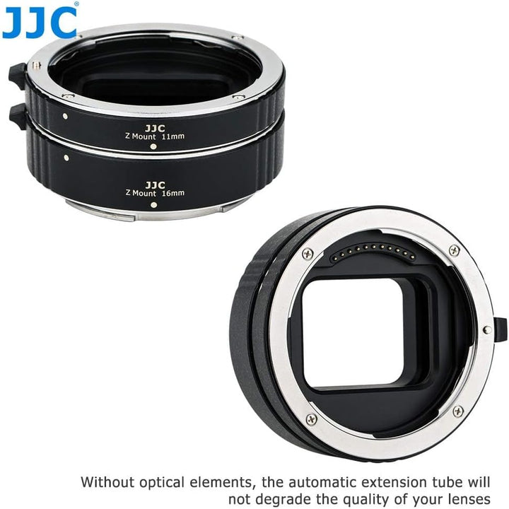 JJC Automatik Makro Zwischenringe (AF) für Makrofotographie 11mm/16mm Set für Nikon Z-Bajonett Syste