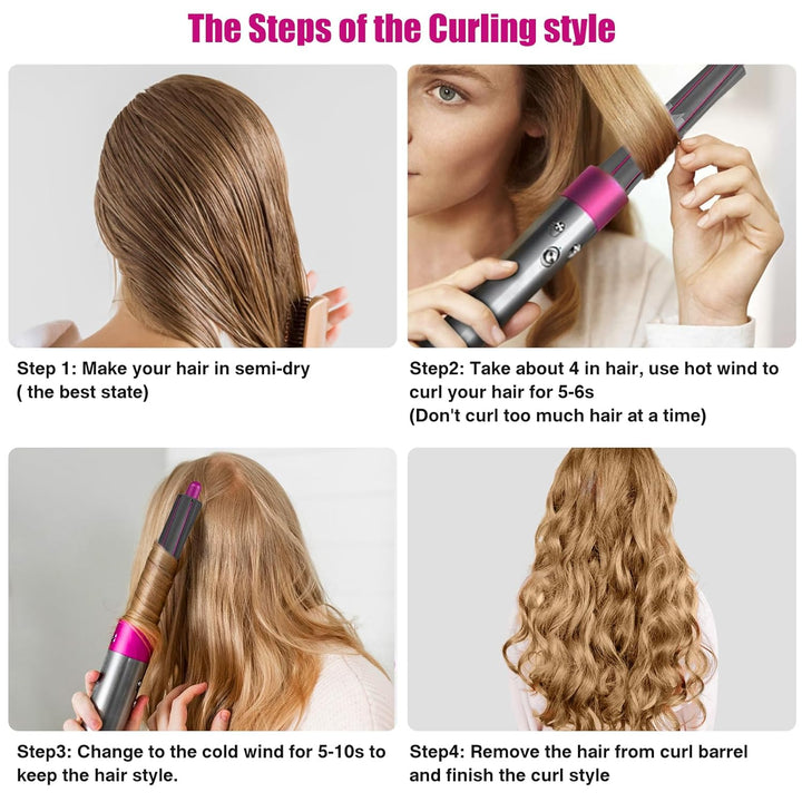 5-in-1-Haarwerkzeug für Dyson Supersonic Hair Dryer Curling Attachment Automatic Curling Suit, Zubeh