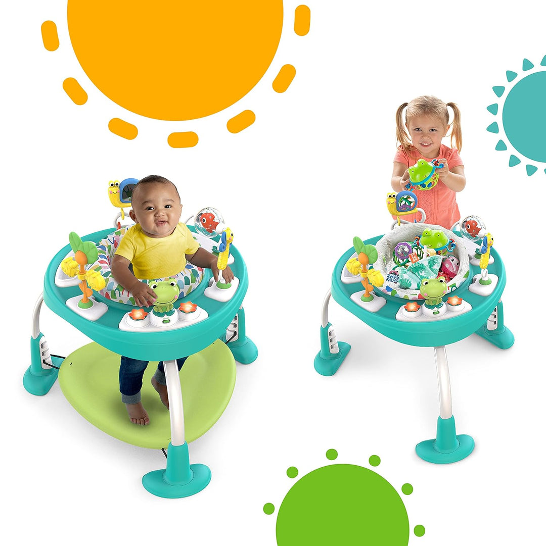 Brights Starts, Bounce Bounce Baby 2 in 1 Spieltisch Aktivität Sitz - Playful Pond mit 7 interaktive