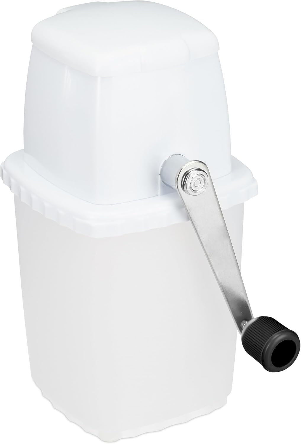 Relaxdays Eiscrusher, manuelle Eismühle, mit Handkurbel, Barzubehör, Crushed Ice für Cocktails, Long