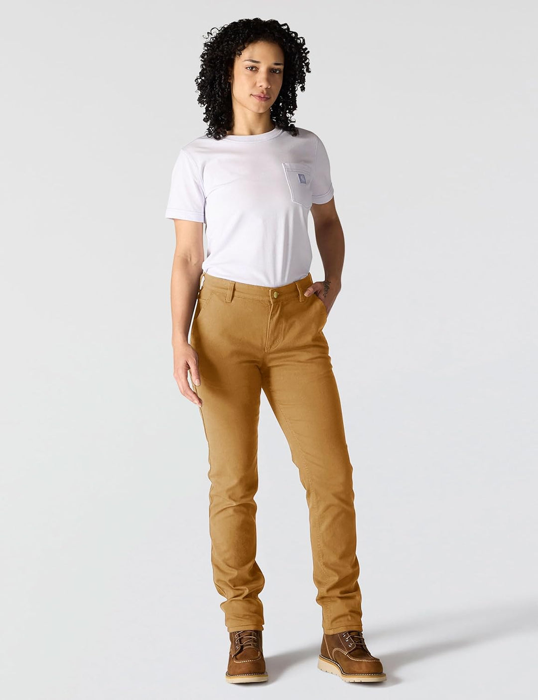 Carhartt Damen The Essential Canvas Pant Arbeitshose 42 Braun (Carhartt Brown), 42 Braun (Carhartt B