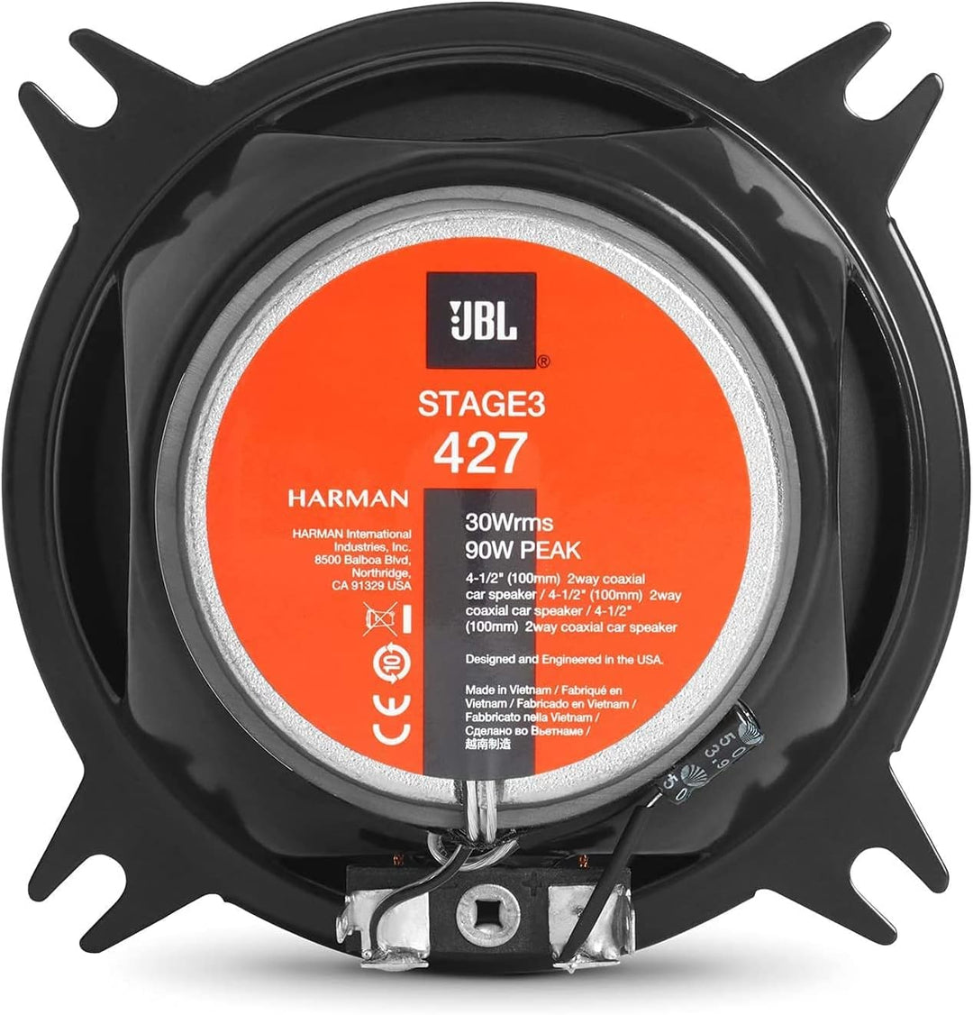JBL Stage3 427 2-Wege Auto Lautsprecher Set von Harman Kardon - 150 Watt KFZ Autolautsprecher Boxen
