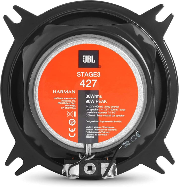 JBL Stage3 427 2-Wege Auto Lautsprecher Set von Harman Kardon - 150 Watt KFZ Autolautsprecher Boxen