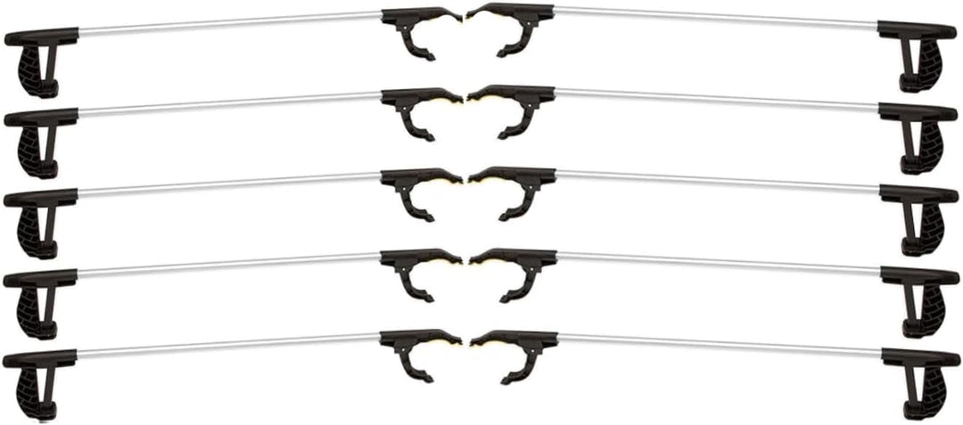 ANGEL 10er Set Greifzange 76 cm – Aluminium Müllgreifer mit Magnetspitze, Ergonomischer Handgriff, M
