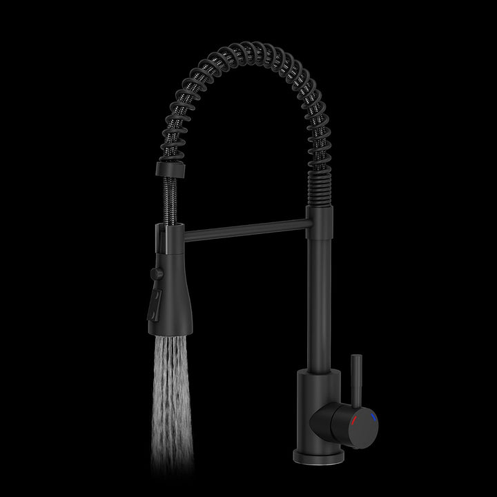 VBChome Spülbecken mit Armatur 50 x 47 cm Schwarz Spüle Einzelbecken Küche Einbauspüle Verbundspüle