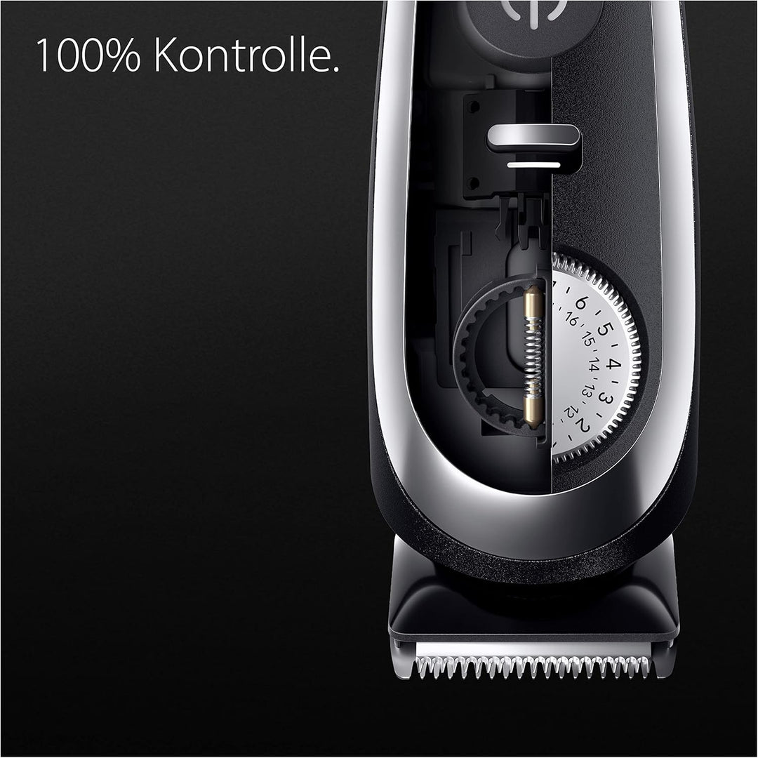 Braun Barttrimmer, Trimmer/Haarschneider Herren, Haarschneidemaschine Profi, 40 Einstellungen, Lades
