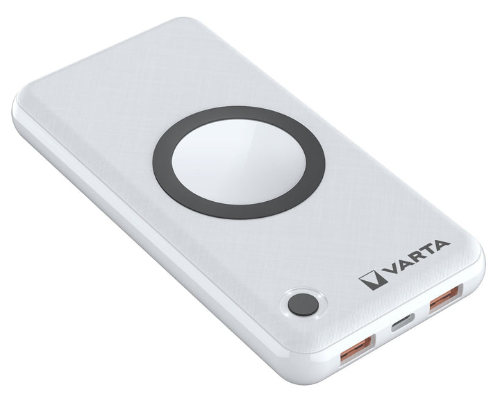 VARTA 2 in 1 Power Bank und Wireless Charger, kabelloses Ladegerät, Powerbank 15000mAh, LED Ladestan