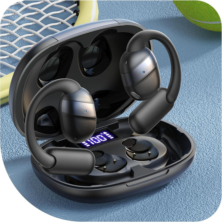 JOYROOM Open Ear Kopfhörer, Bluetooth 5.4 Kopfhörer Kabellos mit LED Digitaldisplay, Ultra-Komfort,