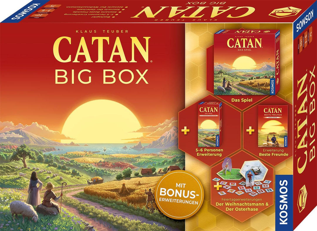 Kosmos 685225 Catan - Das Spiel Big Box, Starterset mit Catan - Das Spiel, inklusive Erweiterung für