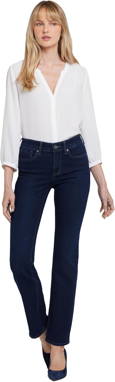 NYDJ Damen Marilyn Straight Jeans 34 Dunkles Enzym, 34 Dunkles Enzym