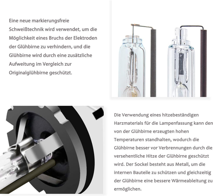 LTONXEN D3S Xenon 8000K Brenner, 12V 35W Kalt blau Auto Scheinwerferlampe HID Entladungs Lampe Ersat