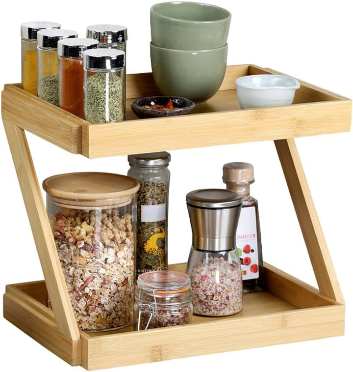 KESPER | Küchenregal 2-etagig, Material: Bambus FSC®-zertifiziert (FSC® C014021), Masse: 31 x 23 x 2