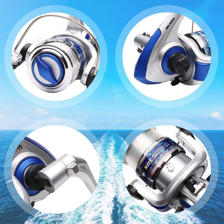 BNTTEAM Mini Spinnen Angelrute & Rolle Combos Teleskop tragbare Hand Harte 99% Kohlefaser Meer Angel