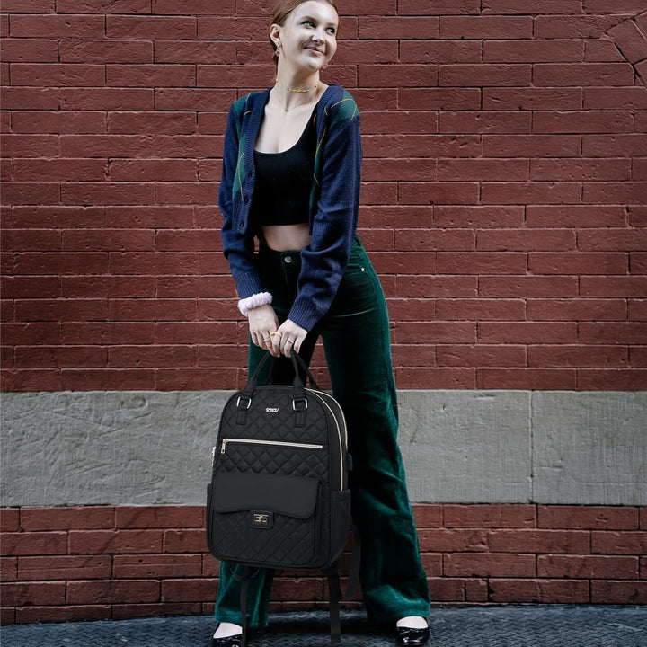 Rucksack Damen Laptoptasche 17,3 Zoll,Schulrucksack Mädchen Teenager Schultasche für Uni Studium,Arb