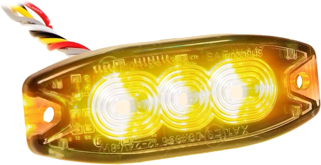 LED-MARTIN 2er Sparset R65 Blitzmodul SF3 - super flach - 12V 24V - mit ECE-R65 Zulassung - Als Fron