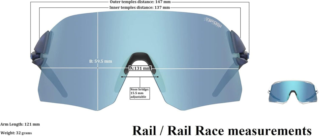 Tifosi Unisex Rail Race Sonnenbrille, Kristallviolett (Hellviolett/Transparent)